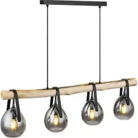 Toolight Lampe Suspendue APP1775-4CP Black
