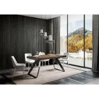 Itamoby - Table extensible 180/284x90 cm Proxy noyer pieds anthracite