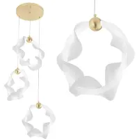Toolight Lampe Suspendue Led G012-3CPR White Gold
