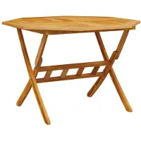 Syfax Table pliable de jardin Ø110x75 cm bois d'acacia solide
