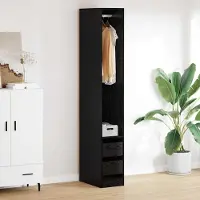 Syfax Armoire en chêne noir 50 x 30 x 200 cm, bois composite