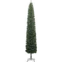 Prolenta Arbre de Noël élancé avec pied, 270 cm, en PVC. (Marque : Maison Exclusive)
