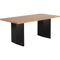 HOME DELUXE Table à manger DOMELA – Naturel, chêne huilé (180 x 75 x 90 cm) | Table en bois massif au design moderne pour salle à manger et cuisine