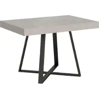 Ityhome - Table extensible 120/380x90 cm Abbraccio cachemire pieds anthracite