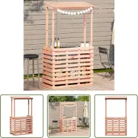 The Living Store Bar de jardin avec toit 112,5x57x195,5 cm Pin massif