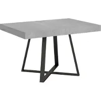 Ityhome - Table extensible 130/234x90 cm Abbraccio effet gris béton pieds anthracite