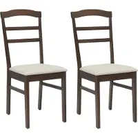 vidaXL - 2 chaises de salle à manger, en bois d'hévéa massif, couleur marron clair