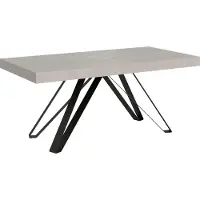 Ityhome - Table extensible 180/440x90 cm Terium cachemire pieds anthracite