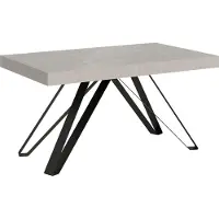 Ityhome - Table extensible 160/264x90 cm Terium cachemire pieds anthracite