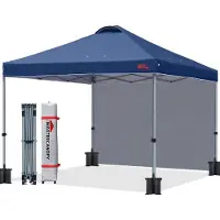 Sonstiges Pavillon pop-up bleu 3x3m avec paroi latérale, accessoires, sac de transport