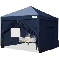 Sonstiges Quictent Pavillon pliable 3x3 étanche stable résistant à l'hiver bleu