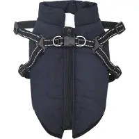 vidaXL Manteau pour chien bleu marine L40 Polaire et polyester