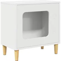 Syfax Maison pour chat Blanc 51 x 30 x 52 cm Bois d'ingénierie