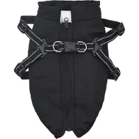 vidaXL Manteau pour chien noir L36 Polaire et polyester