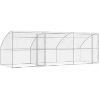 vidaXL Cage pour chien, 3 pièces, argent, 6 x 2 x 2 m, acier galvanisé