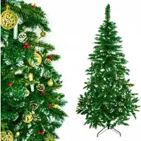 Zolta Arbre de Noël artificiel, fidèle à la nature, 200cm, pin, épicéa, dense, cônes, support enneigé