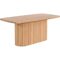 HOME DELUXE Table à manger RABOS – Naturel, chêne huilé (160 x 75 x 90 cm) | Table en bois massif au design moderne pour salle à manger et cuisine