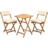 Dmora Isso - Salon de Jardin, Écru, 2 Places