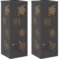 Syfax Lumière de chemin LED solaire 2 pcs Blanc chaud 18 x 18 x 50 cm