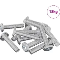vidaXL Vis avec blocage Uni 2647 pcs argent acier