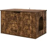 Syfax Maison pour chat Chêne fumé 85 x 55 x 50,5 cm Bois d'ingénierie