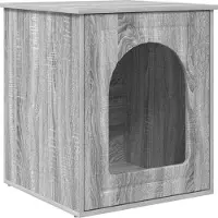 Syfax Maison pour chat Gris Sonoma 53 x 52 x 62 cm Bois d'ingénierie