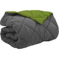vidaXL - Couverture d'hiver 200 x 220 cm, 450 g/m², vert et anthracite