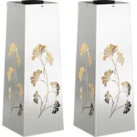 Syfax Lumière de chemin LED solaire 2 pcs Blanc chaud 18 x 18 x 50 cm