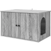 Syfax Maison pour chat Gris Sonoma 85 x 55 x 50 cm Bois d'ingénierie