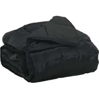 vidaXL Couverture d'été noire 155 x 220 cm en satin et microfibre