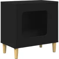 Syfax Maison pour chat Noir 51 x 30 x 52 cm Bois d'ingénierie