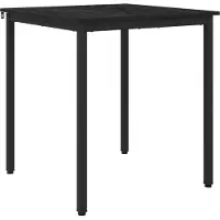vidaXL Table d'appoint, 70 x 70 x 75 cm, panneau de fibres de bois, noire, aspect chêne