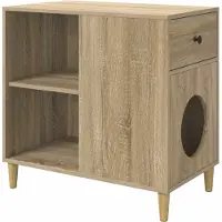 Syfax Maison pour chat Sonoma 72 x 42.5 x 70 cm Bois d'ingénierie