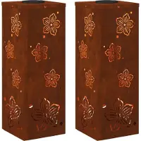 Syfax Lumière de chemin LED solaire 2 pcs Blanc chaud 18 x 18 x 50 cm