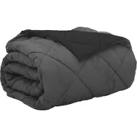 vidaXL Couverture d'été noire et anthracite 220 x 200 cm microfibre