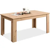 Homestyle4u Table à Manager Table Extensible 120x80 cm Table Salle a Manger Table de Cuisine en Bois Chêne