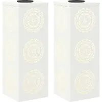 Syfax Lumière de chemin LED solaire 2 pcs Blanc chaud 18 x 18 x 50 cm