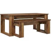 Syfax Ensemble de tables basses 2 pcs Bois ancien Bois d'ingénierie