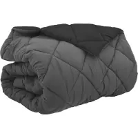 vidaXL - Couverture d'hiver 200 x 220 cm, 450 g/m², noire et anthracite