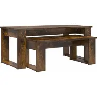 Syfax Ensemble de tables basses 2 pcs Chêne fumé Bois d'ingénierie