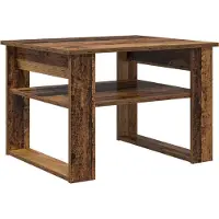 Syfax Table basse Bois ancien 64 x 54 x 44 cm Bois d'ingénierie