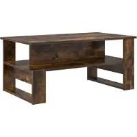 Syfax Table basse Chêne fumé 90 x 50 x 40 cm Bois d'ingénierie