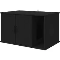 Syfax Maison pour chat Noir 85 x 55 x 50 cm Bois d'ingénierie