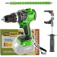 Procraft PA18ProBL-BB Perceuse-visseuse à percussion sans fil 20 V 180 Nm Brushless Solo - sans batterie, sans chargeur
