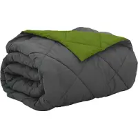 vidaXL Couverture d'été Vert et Anthracite 220 x 260 cm Microfibre