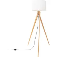 Sollux Lampadaire NATT blanc 1xE27 15W tissu/PVC/bois 140x77x77cm