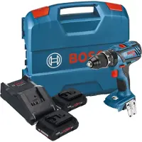 Bosch Perceuse-visseuse à percussion sans fil GSB 18V-28 Professional 18 V 63 Nm + 2 batteries ProCore 4,0 Ah + chargeur + mallette L-Case