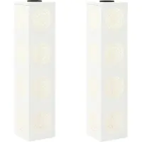 Syfax Lumière de chemin LED solaire 2 pcs Blanc Acier laminé à froid