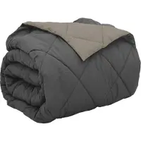 vidaXL Couette quatre saisons gris clair et anthracite 200 x 220 cm