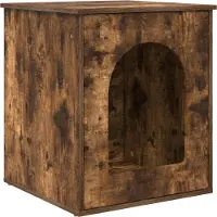 Syfax Maison pour chat Chêne fumé 53 x 52 x 62 cm Bois d'ingénierie